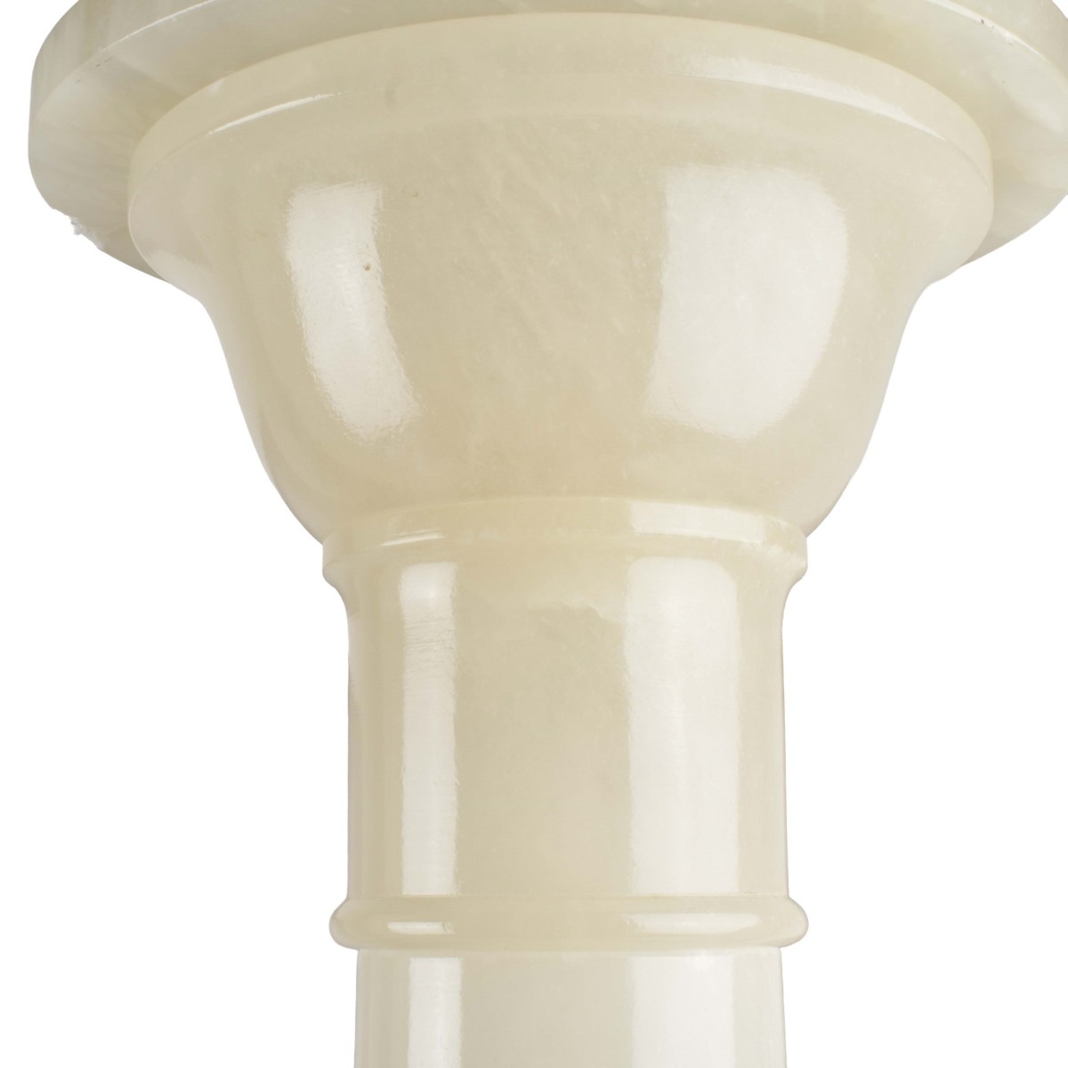 Pair of Alabaster Pedestals