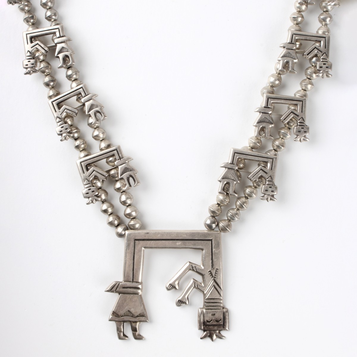 Native American Navajo Silver Necklace