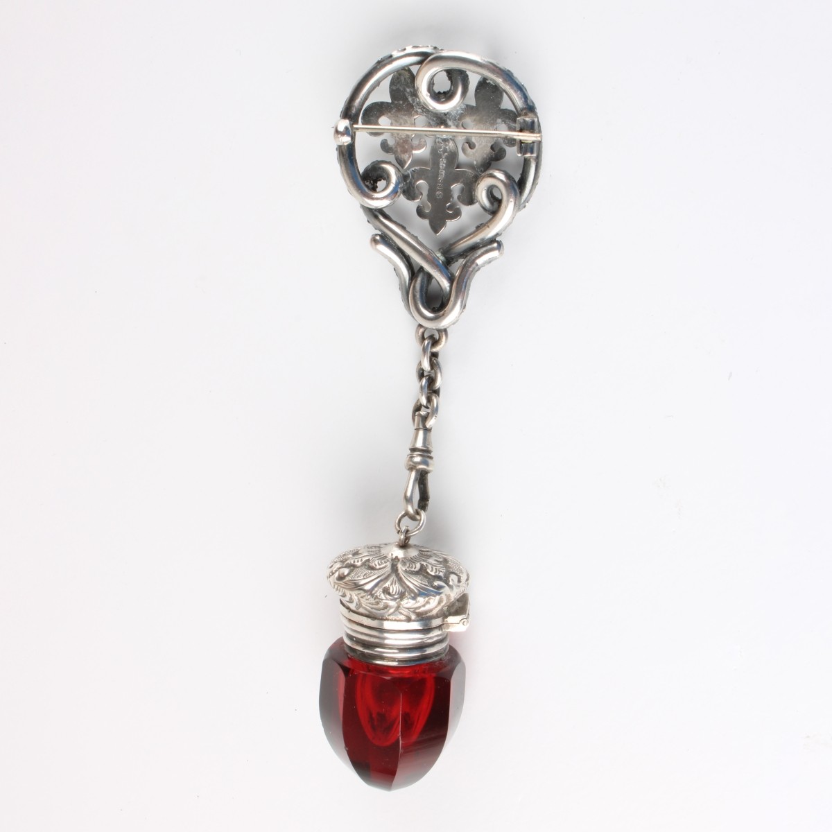 Sterling Silver Chatelaine Perfume Bottle