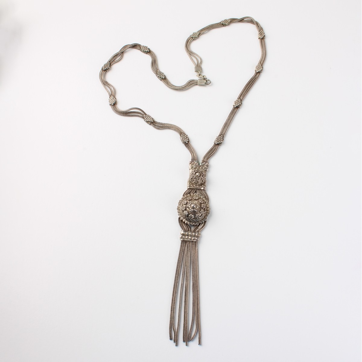 Silver Tassel Necklace