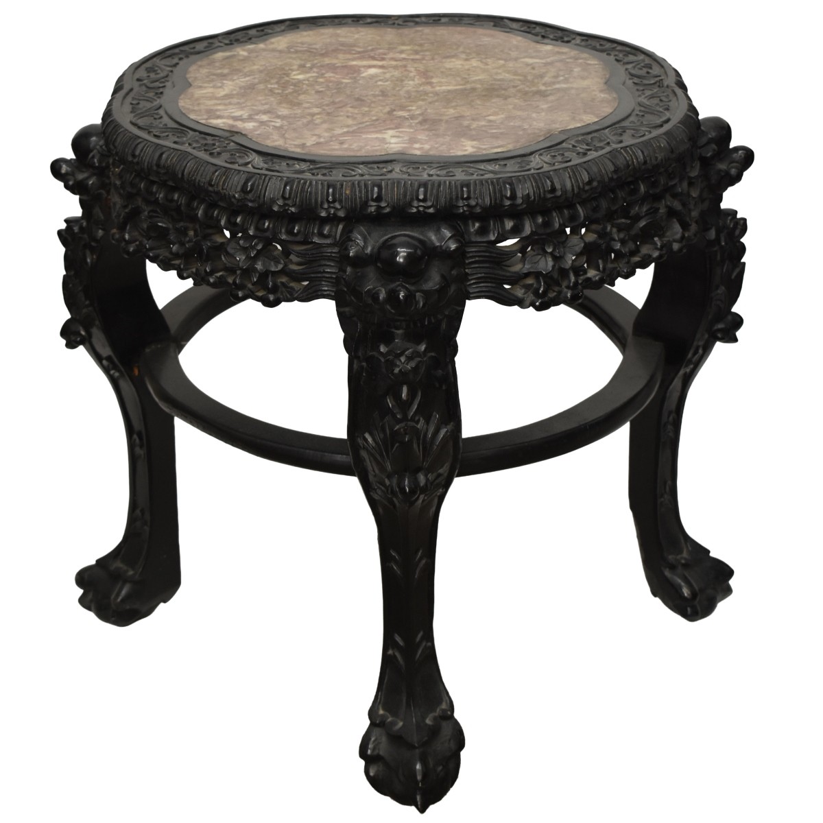 Chinese Carved Hardwood Stand