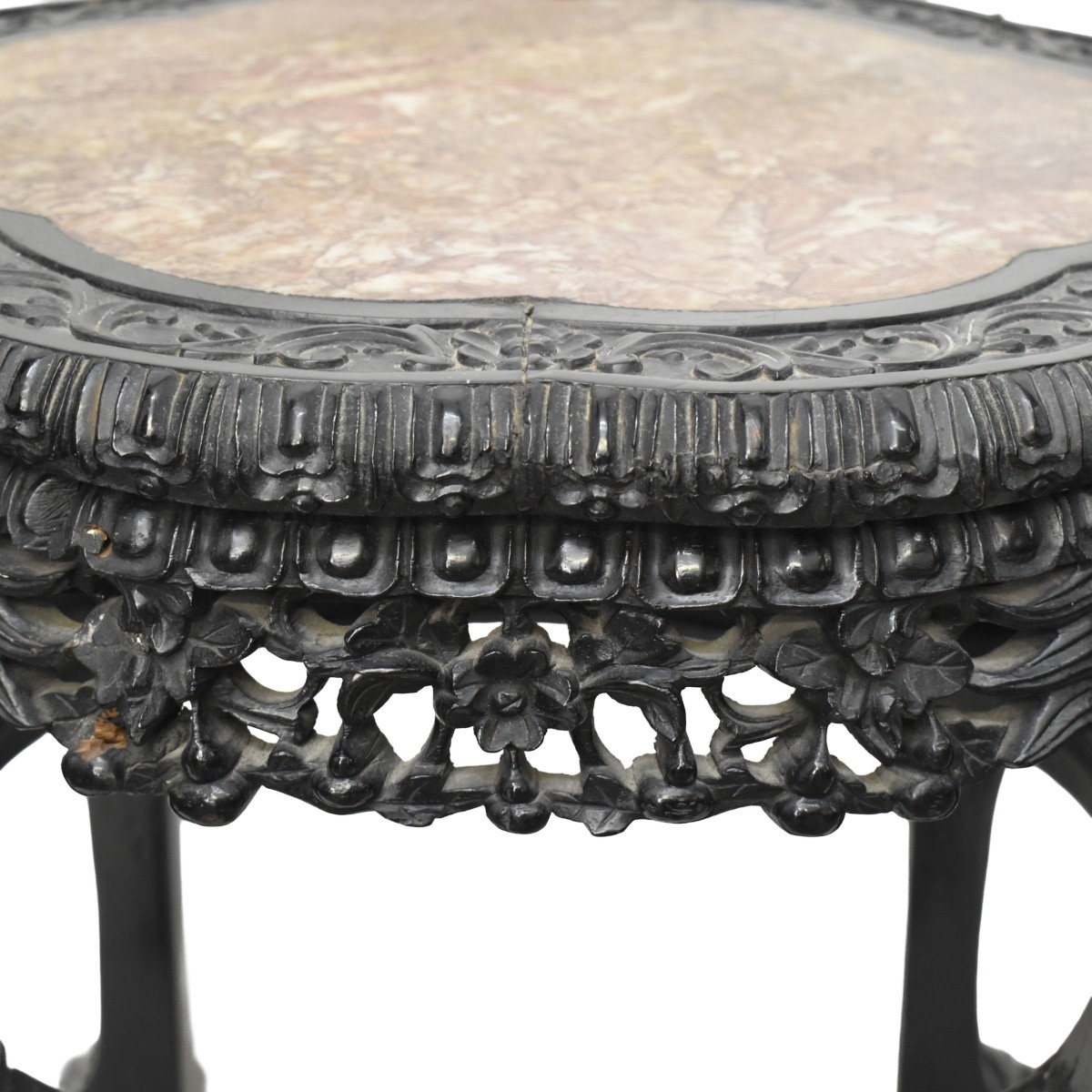 Chinese Carved Hardwood Stand