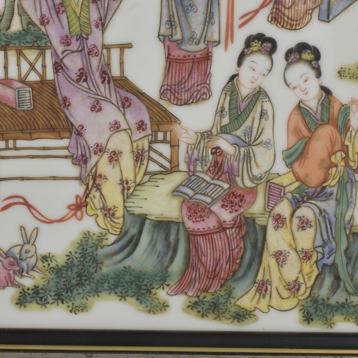 Chinese Famille Rose Porcelain Plaques