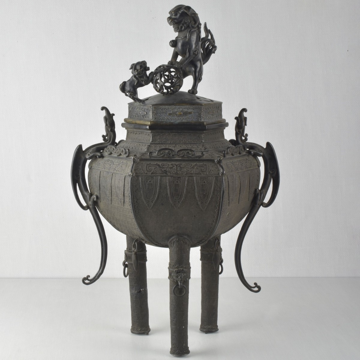 Antique Chinese Tripod Bronze Censer