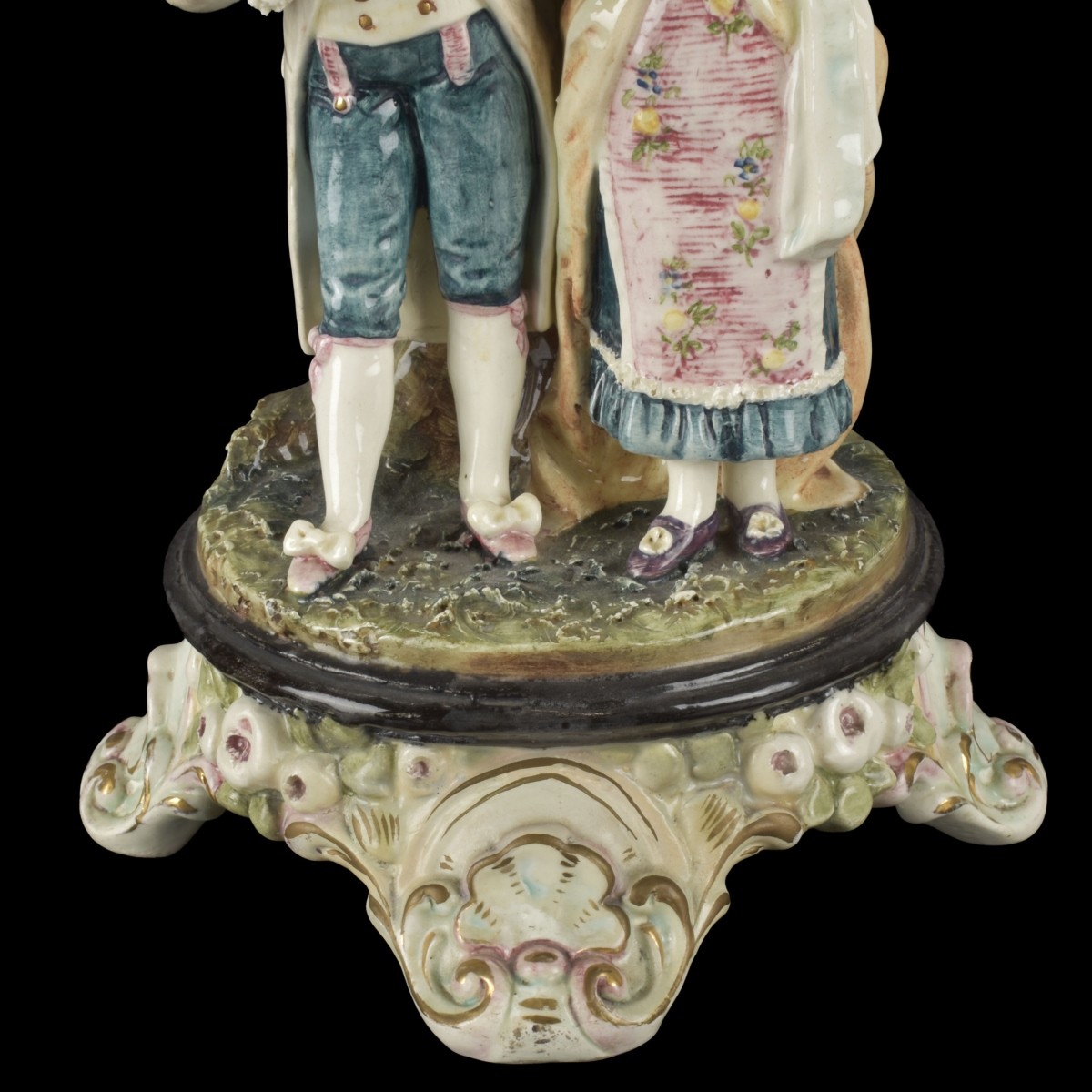 Porcelain Figural Footed Compote
