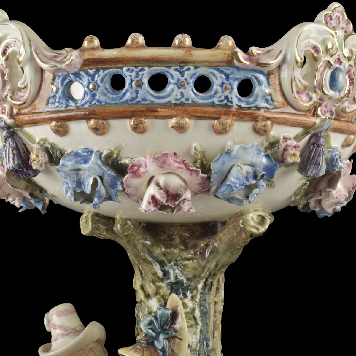 Porcelain Figural Footed Compote