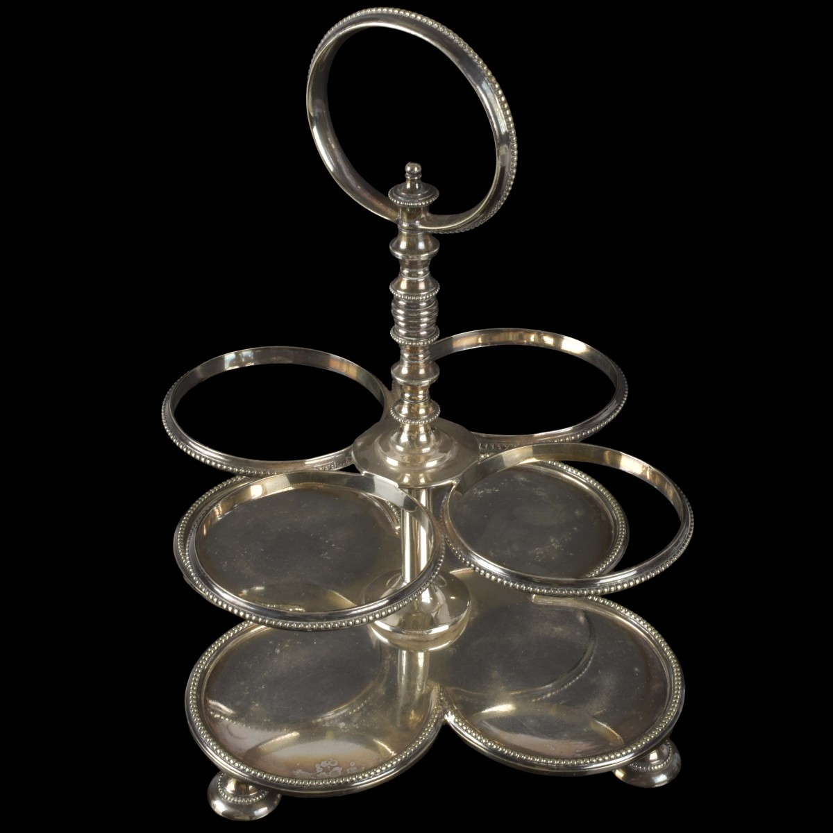 Silver Plated Beaded Cruet Set