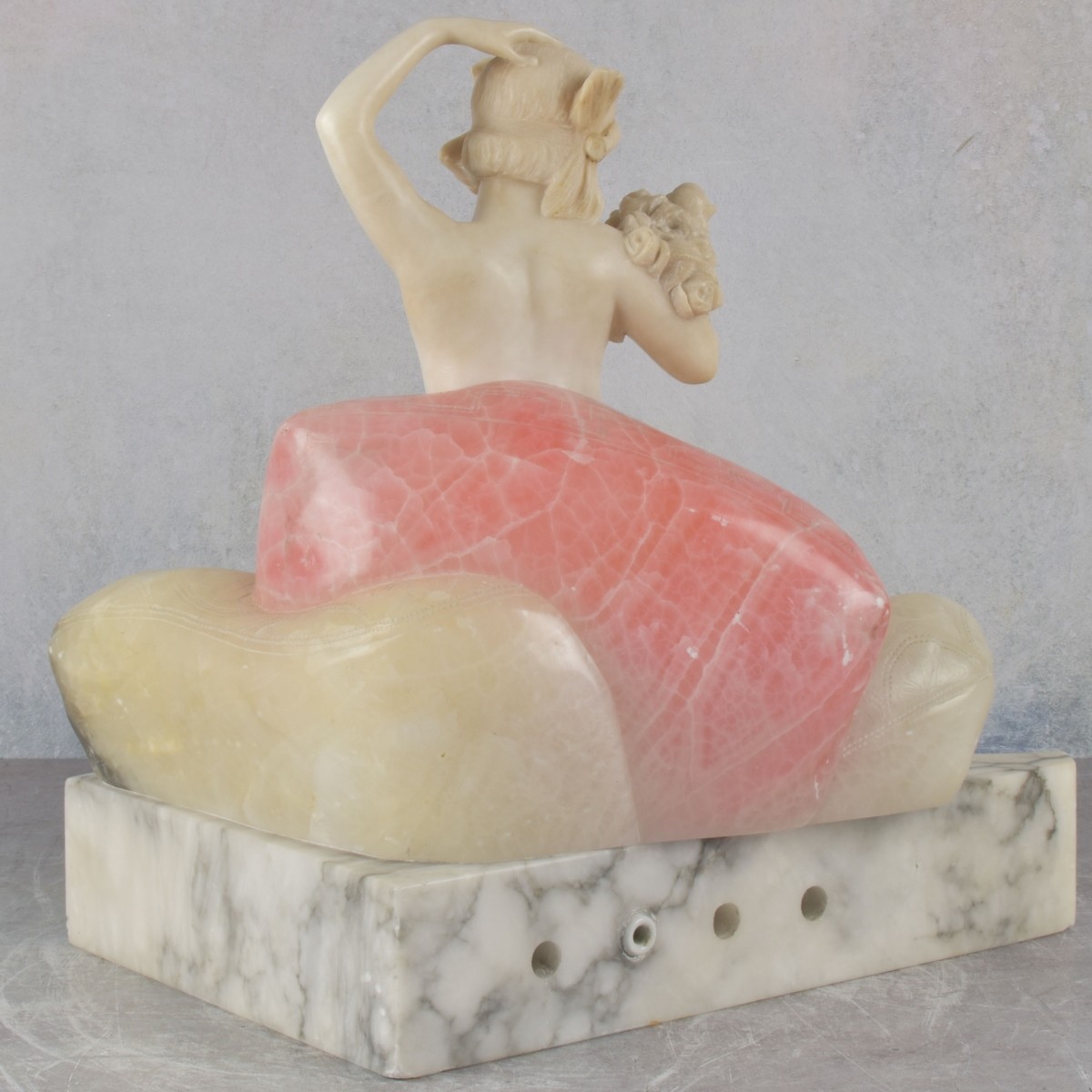 Vintage Alabaster and Marble Figure
