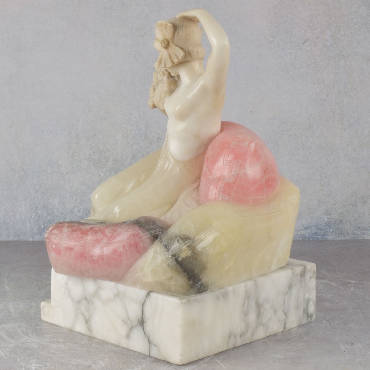 Vintage Alabaster and Marble Figure