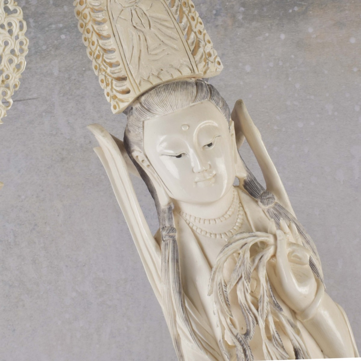 Antique Pair of Chinese Guanyins