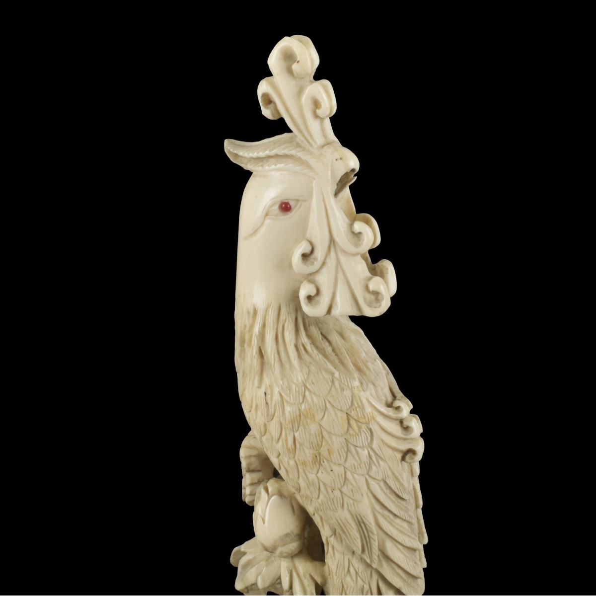 Pair of Carved Phoenix Birds