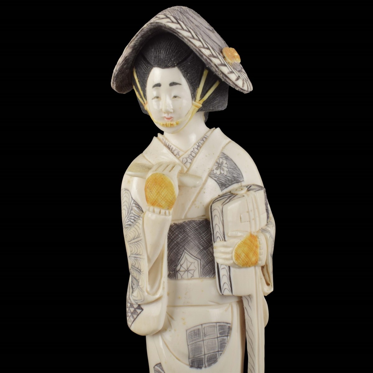 Vintage Carved Organic Material Okimono
