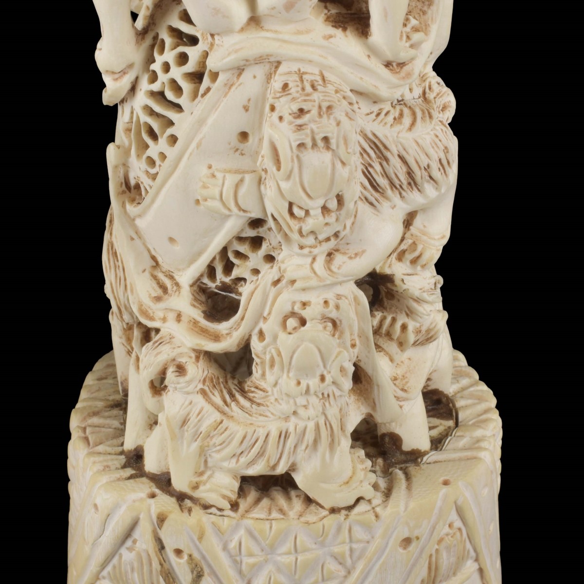 Antique Carved Chinese Foo Dogs