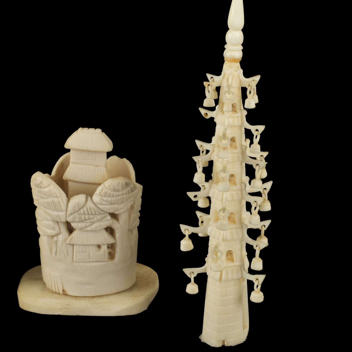 Group of Carved Organic Material Items