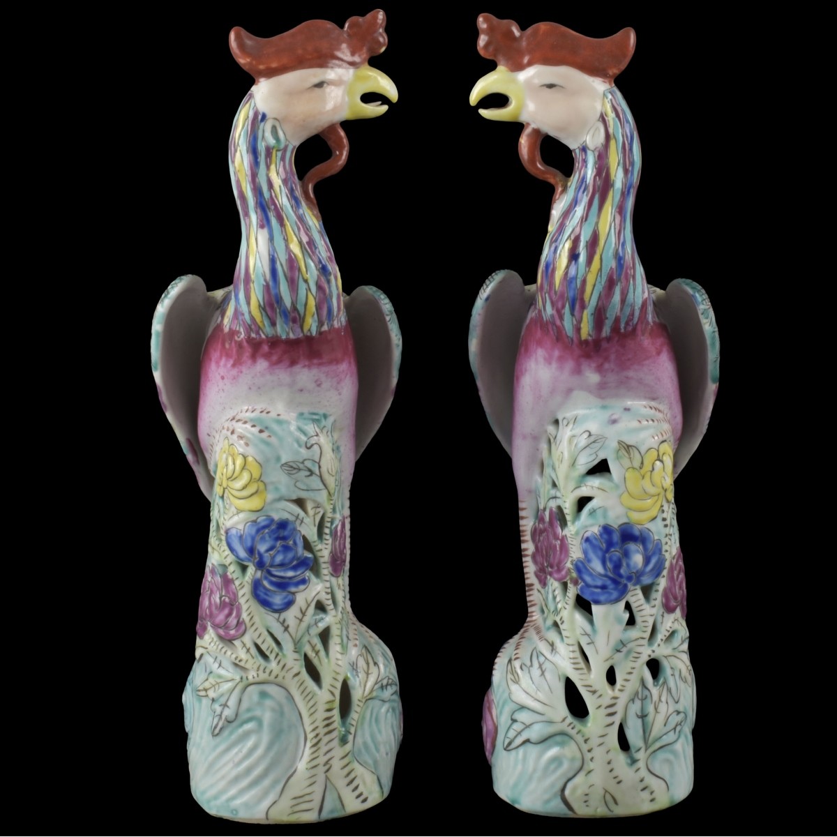 Pair of Chinese Roosters