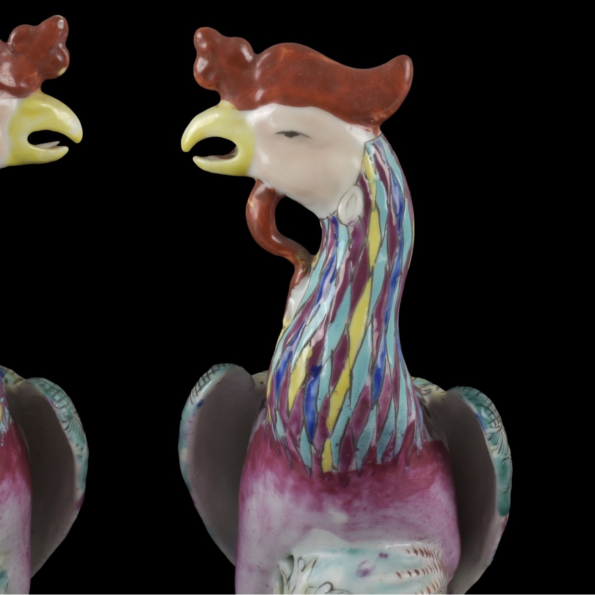 Pair of Chinese Roosters