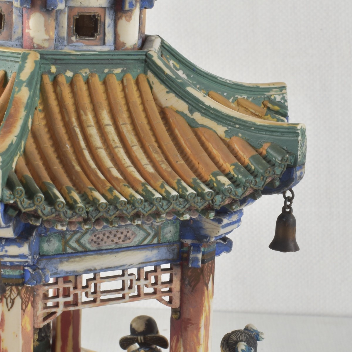 Carved Chinese Pagoda and Figures