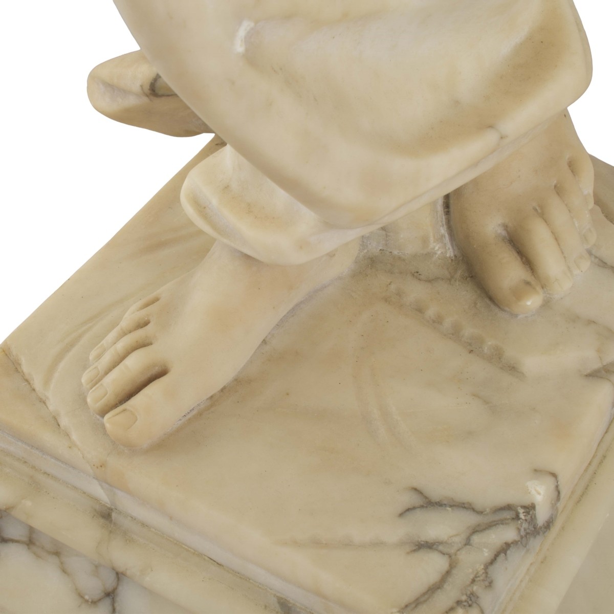 Carved Marble Sculpture of a Woman