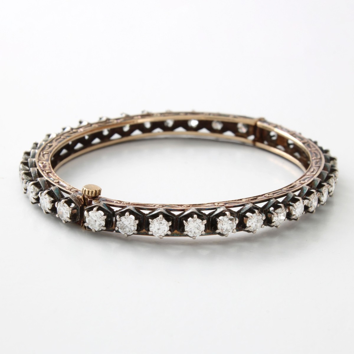 Diamond, Platinum and 18K Bracelet
