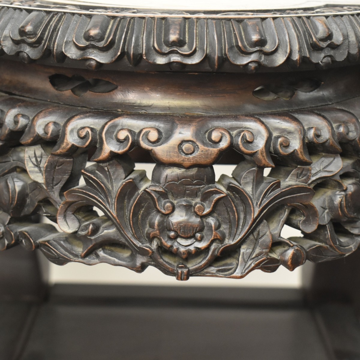Chinese Carved Hardwood Stand