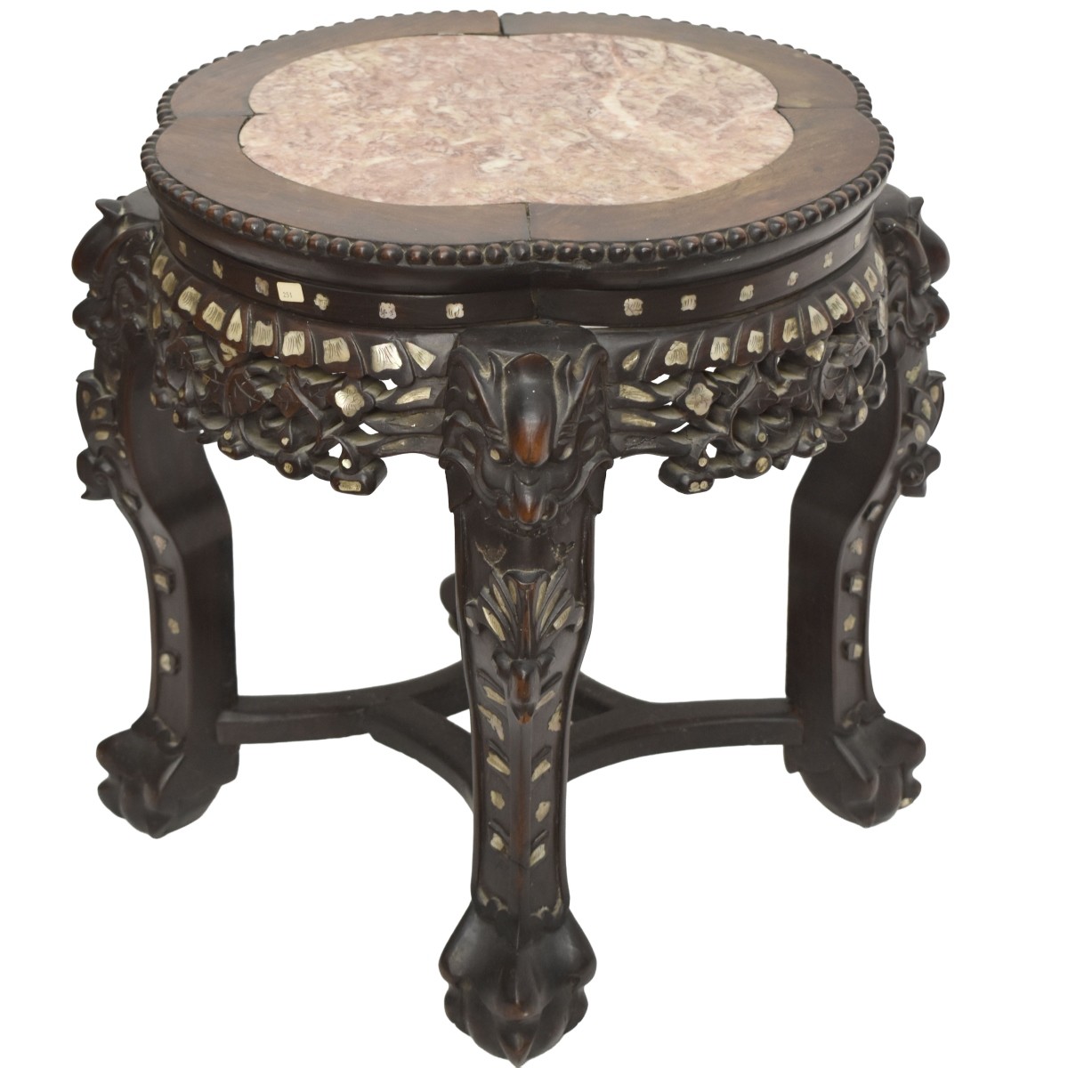 Chinese Carved Hardwood Stand