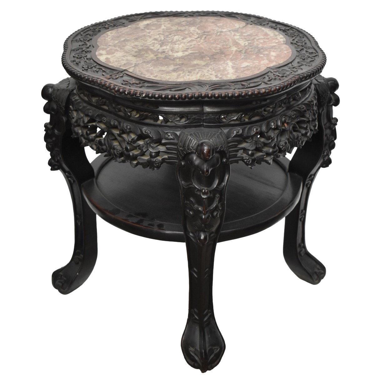Chinese Carved Hardwood Stand