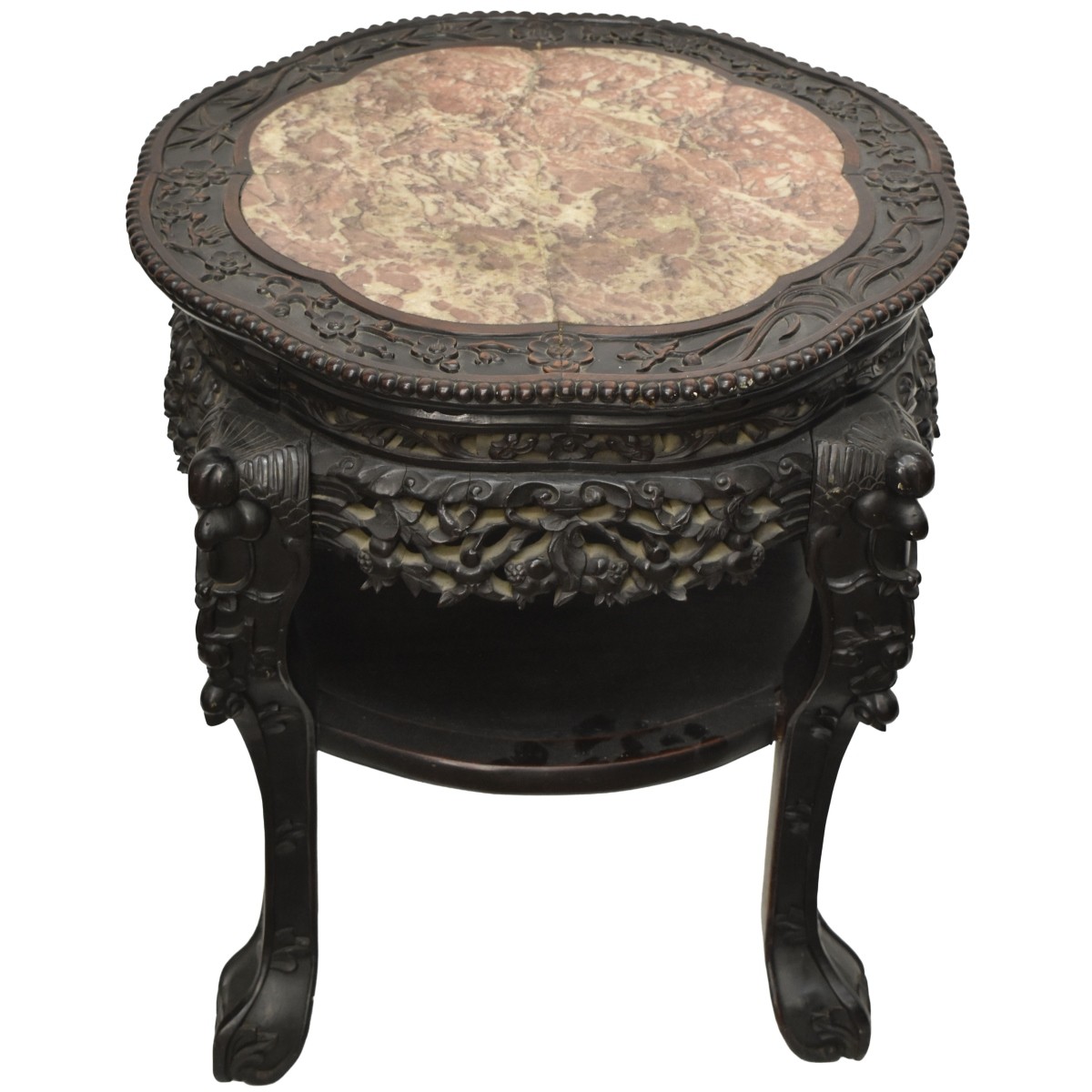 Chinese Carved Hardwood Stand