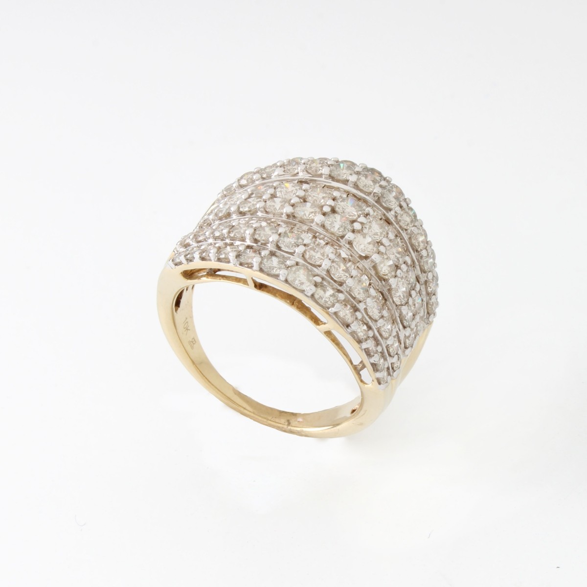 Diamond and 10K Ring