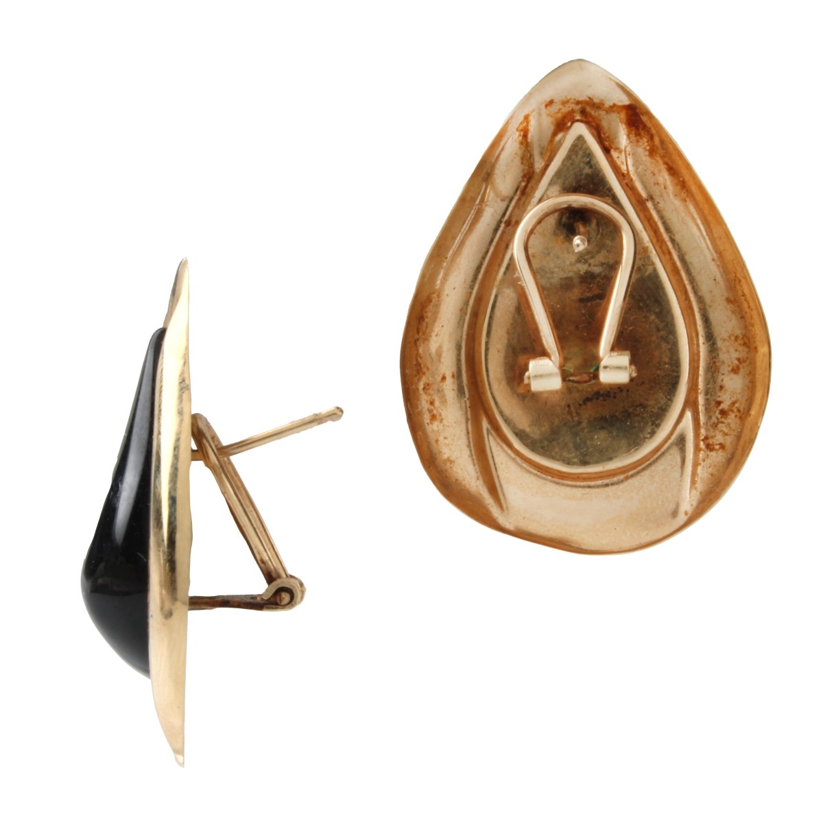 Onyx and 14K Earrings