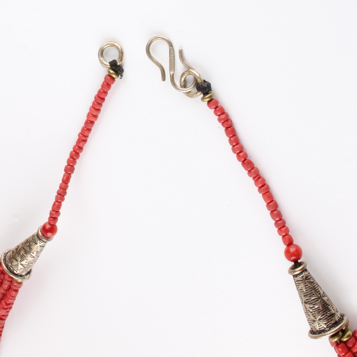 Tibetan Turquoise, Coral and Silver Necklace
