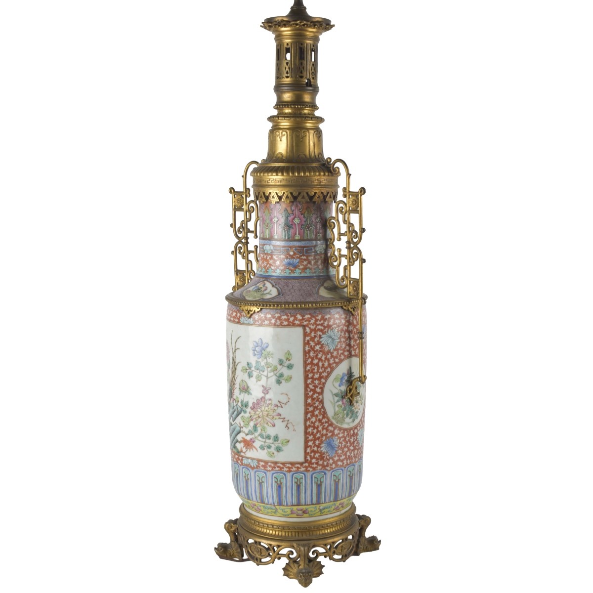 Canton Famille Rose Table Lamp