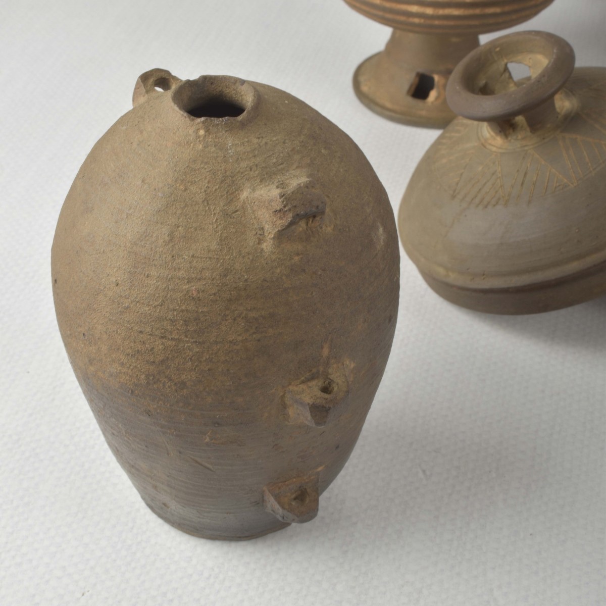 Korean Ash Glazed Pottery Pieces