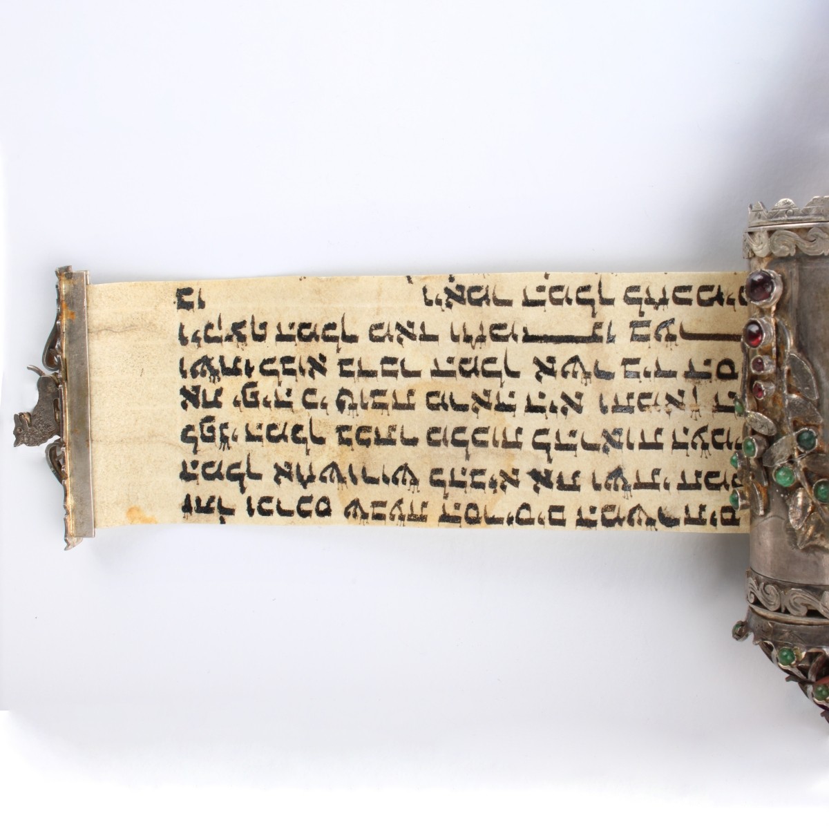 Gemstone and Sterling Miniature Aron Kodesh