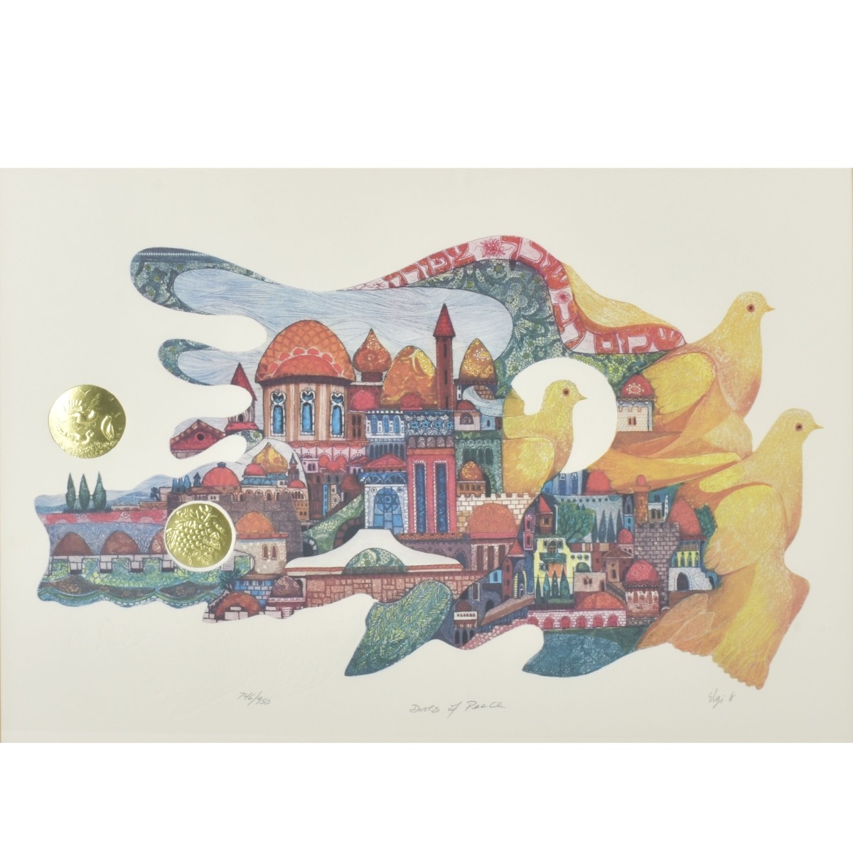 Framed Colored Lithographs
