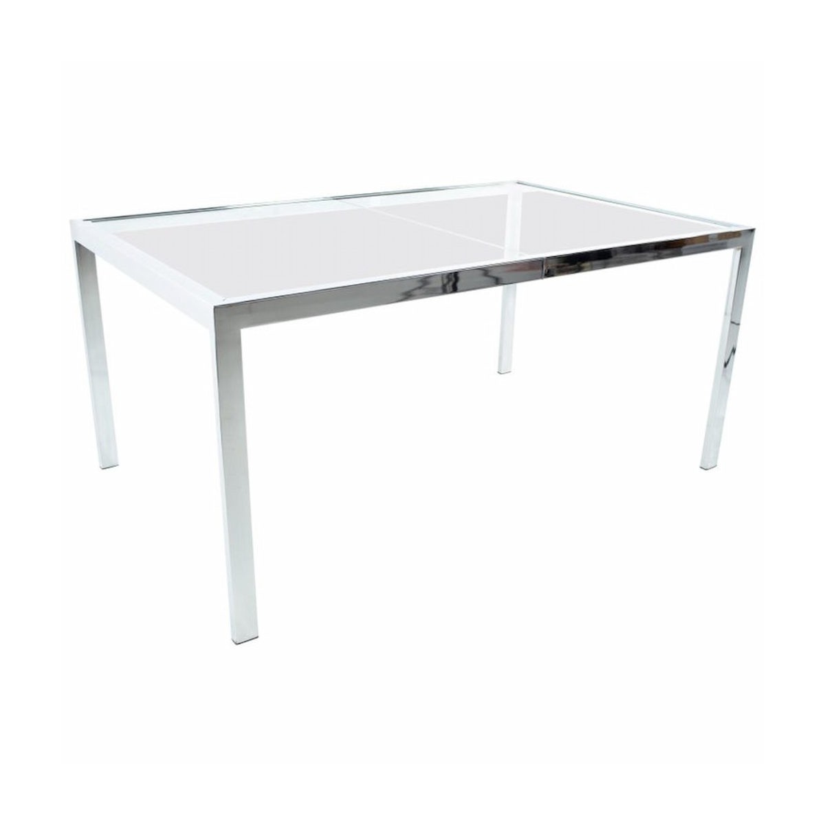 Milo Baughman Glass and Chrome Table