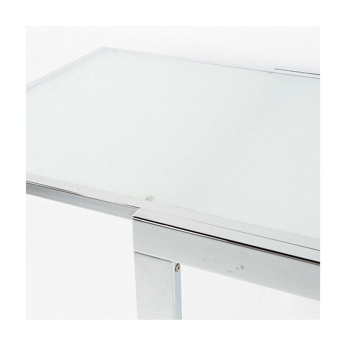 Milo Baughman Glass and Chrome Table