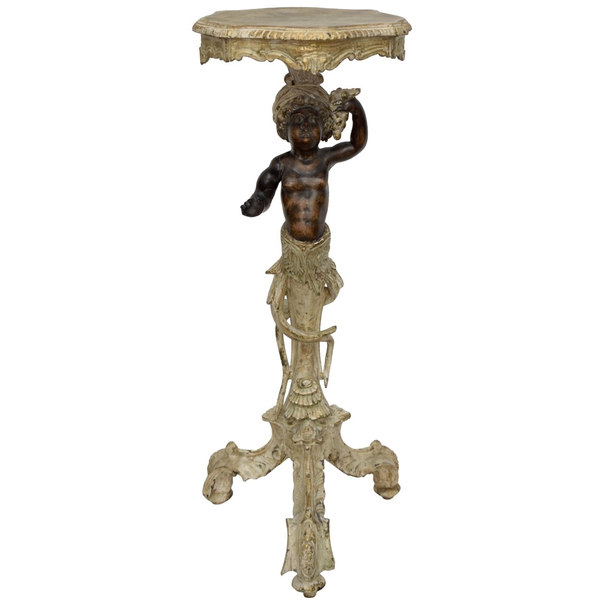 Giltwood Pedestal Blackamoor Stand