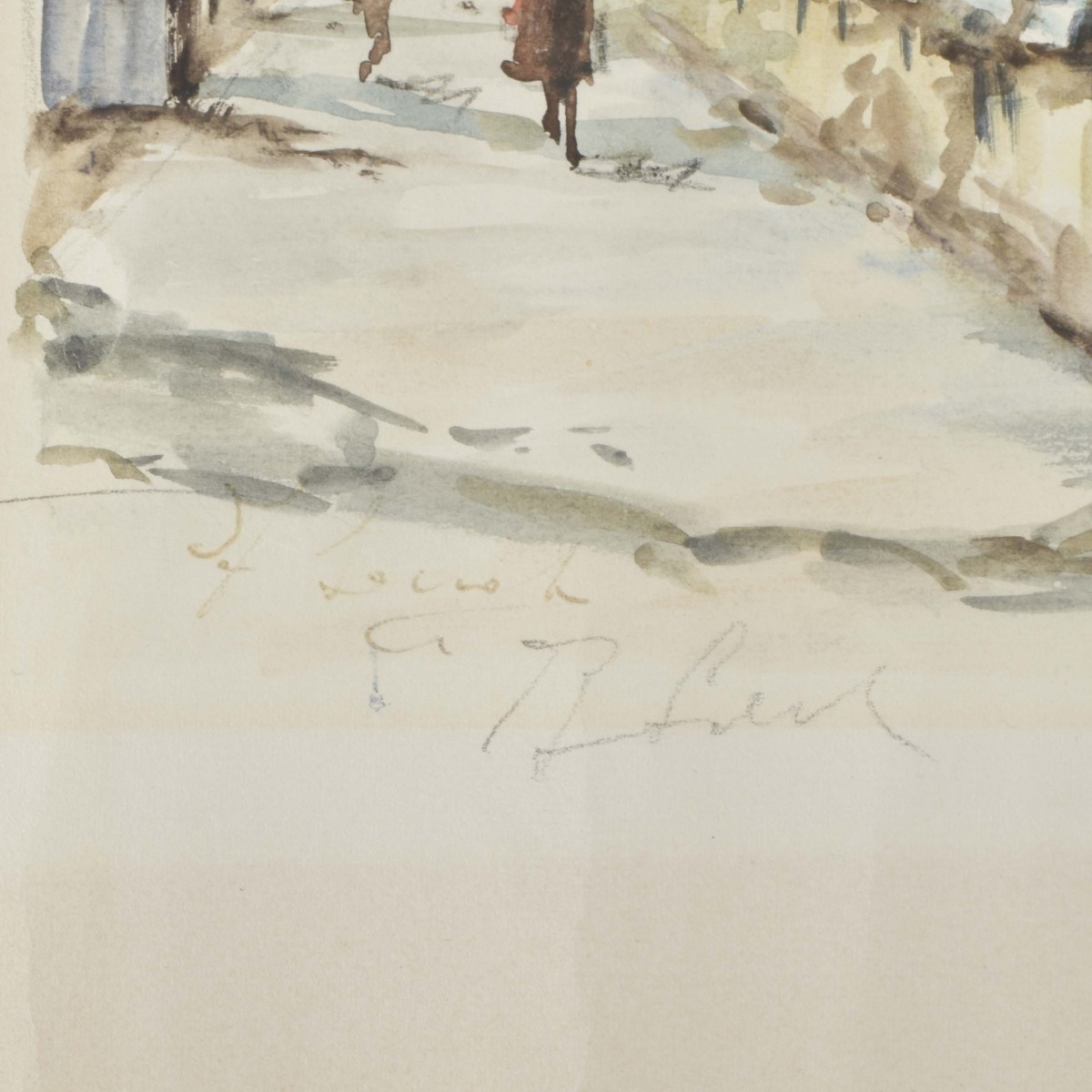 Water Color of a Paris Street Scene