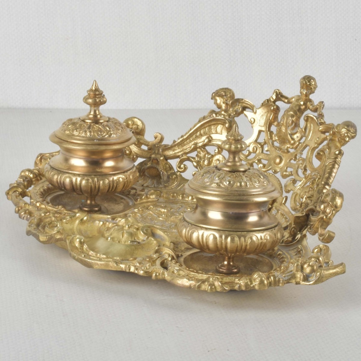 Gilt Bronze Double Ink Well