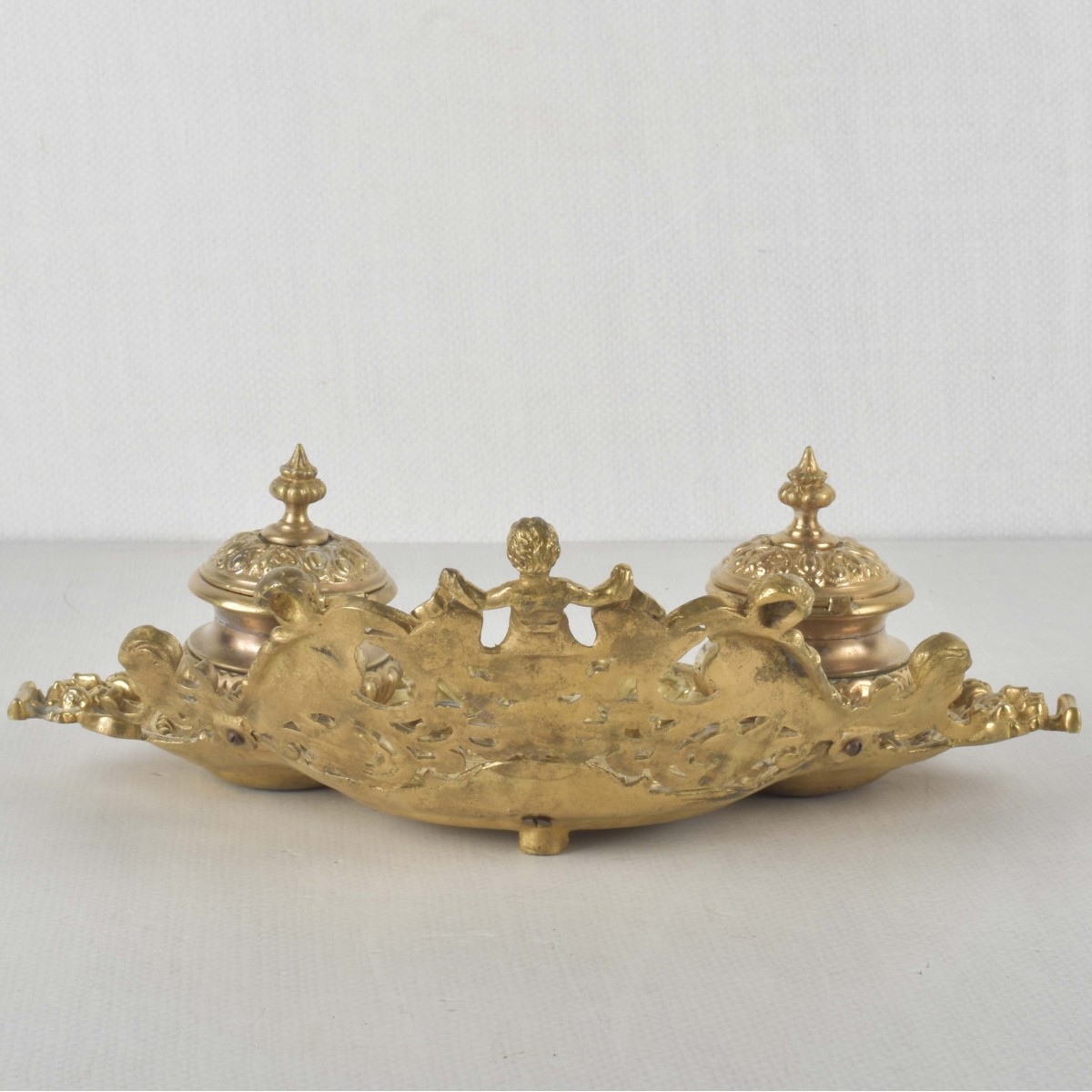 Gilt Bronze Double Ink Well