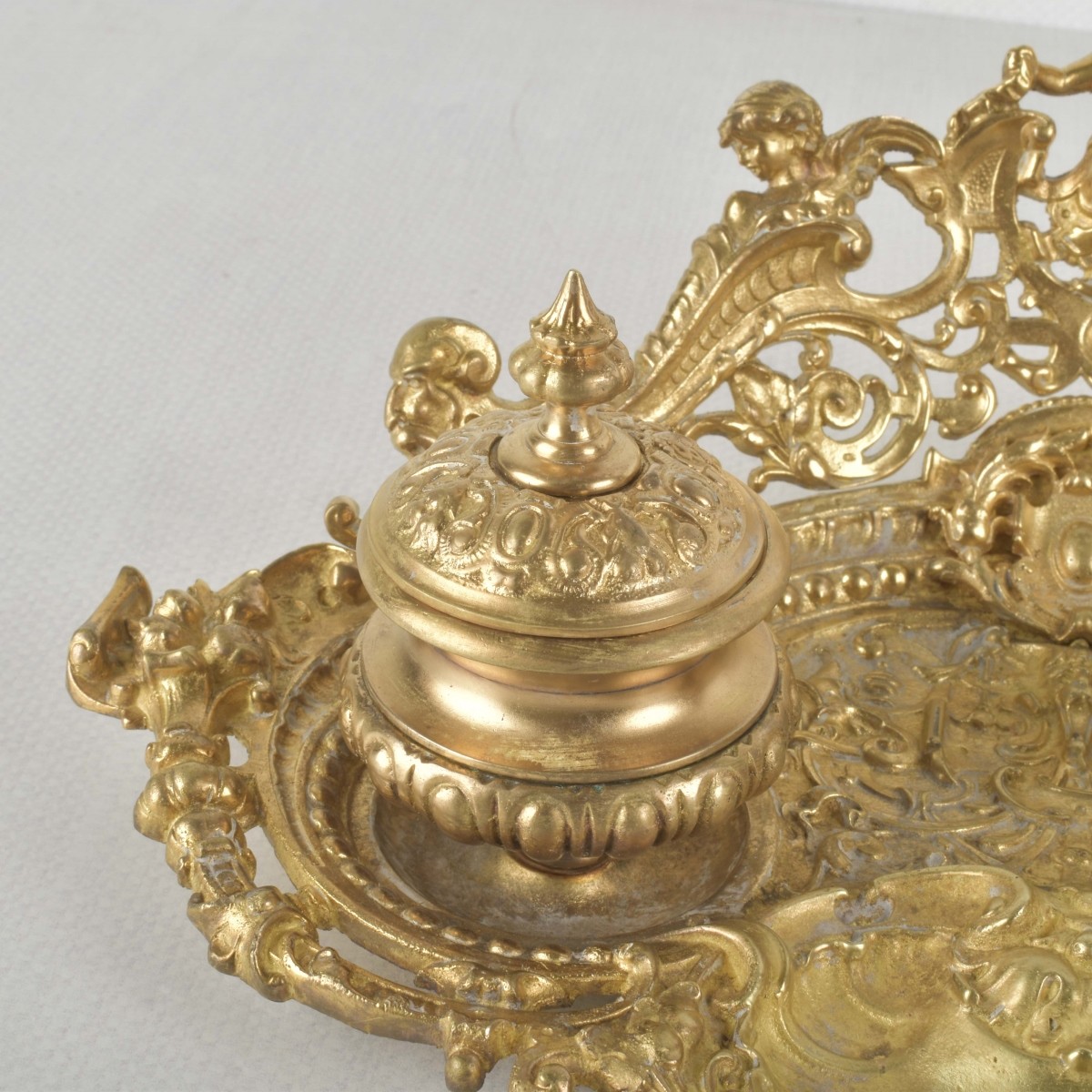 Gilt Bronze Double Ink Well