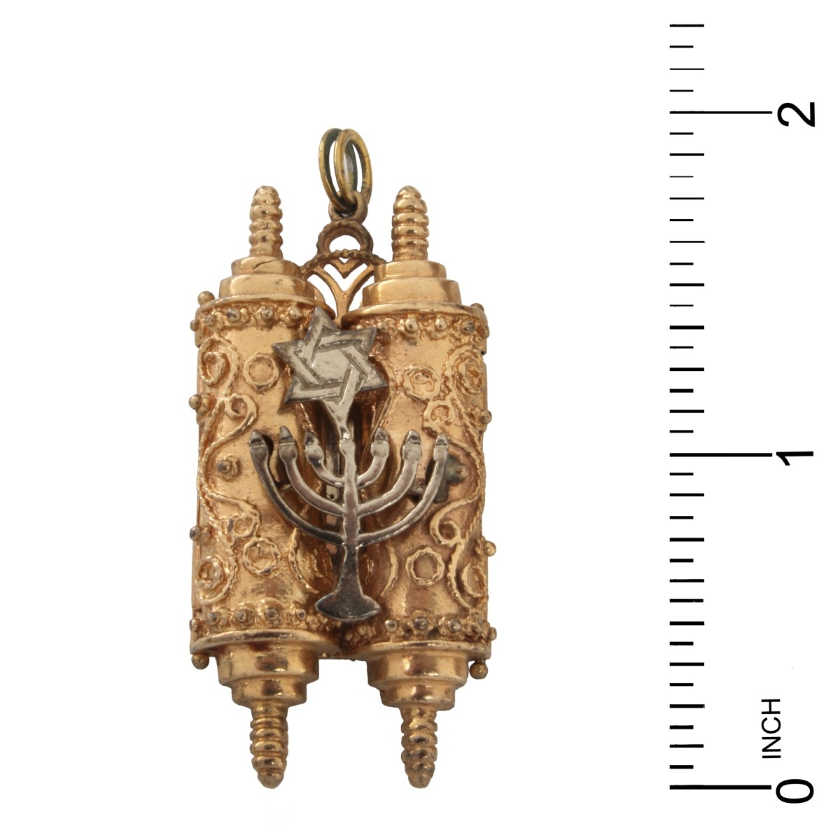14K Torah Pendant