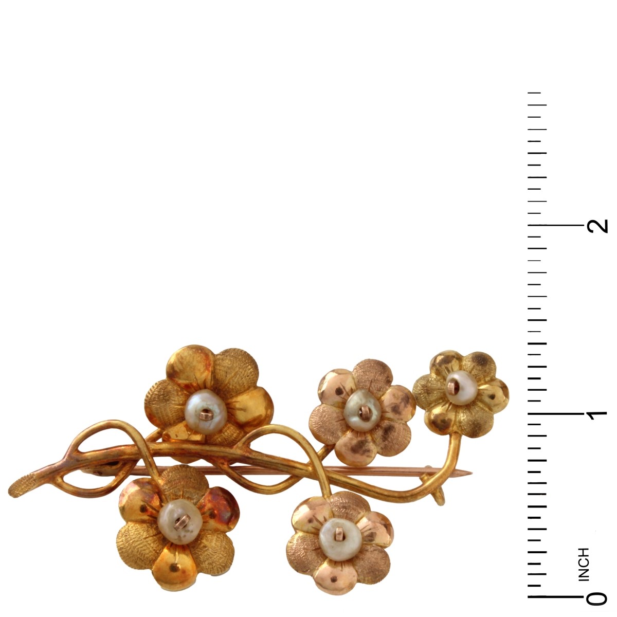 Antique Pearl and 15/16K Brooch