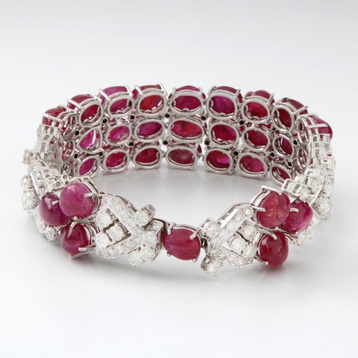 Burma Ruby, Diamond and 18K Bracelet