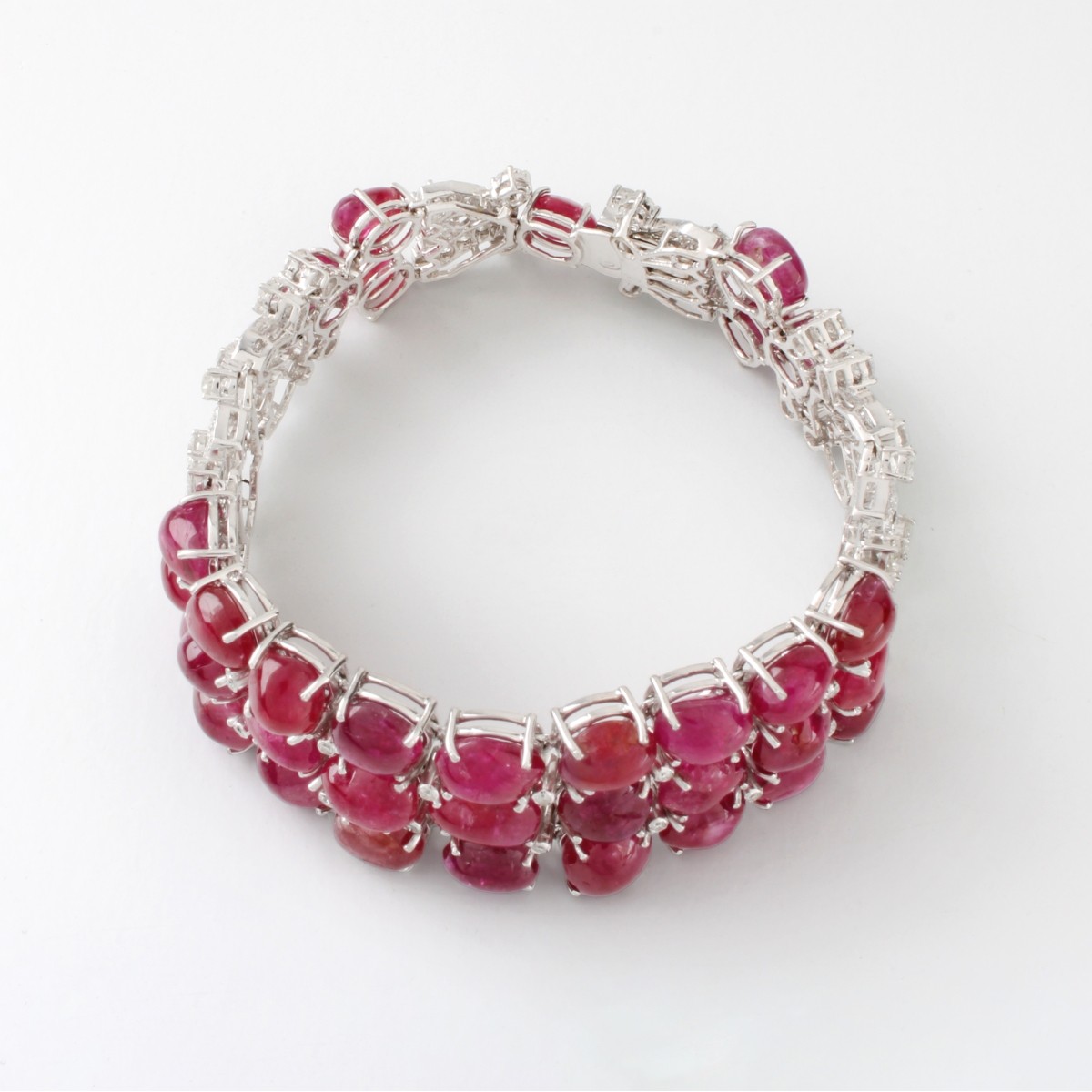 Burma Ruby, Diamond and 18K Bracelet