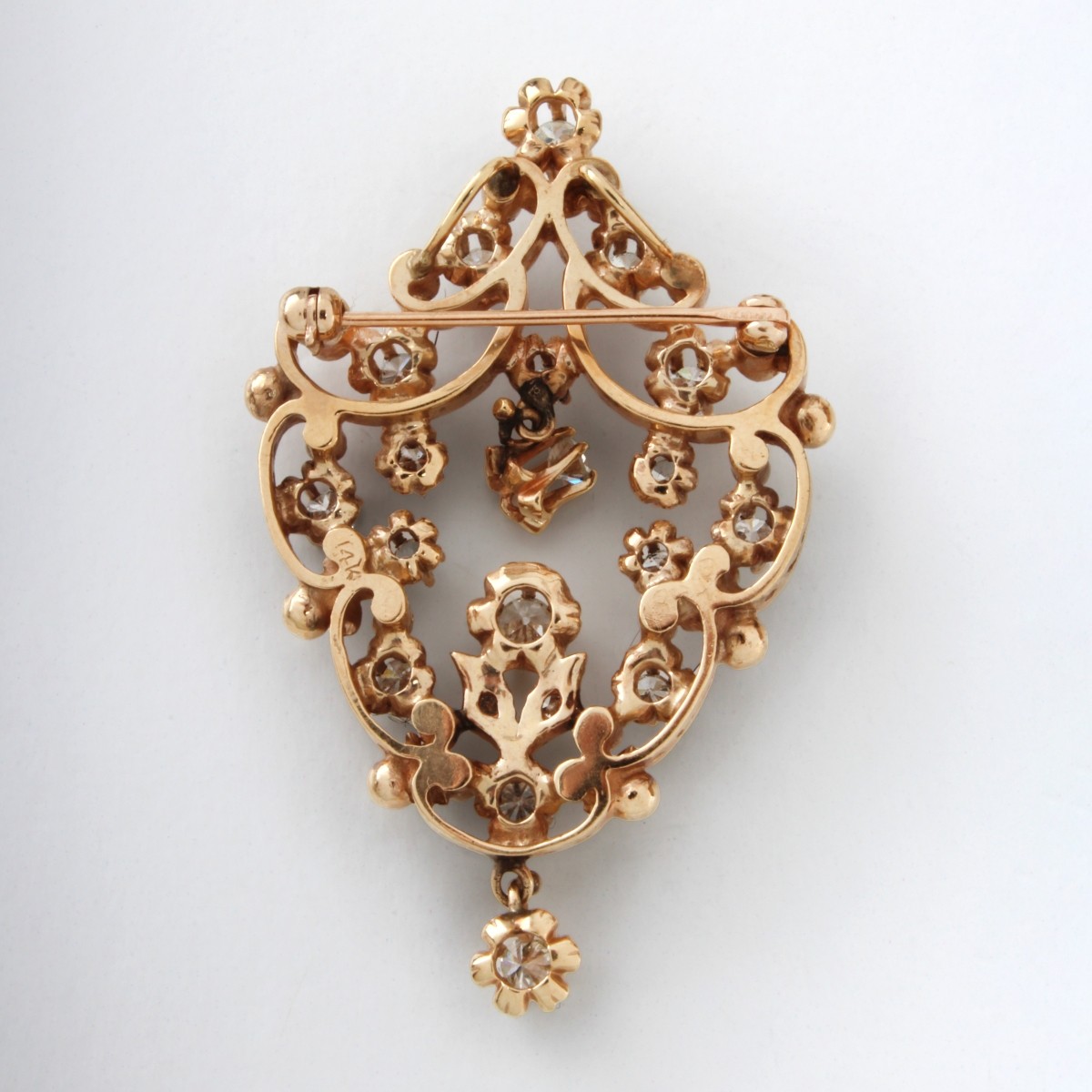 Antique Diamond and 14K Pendant
