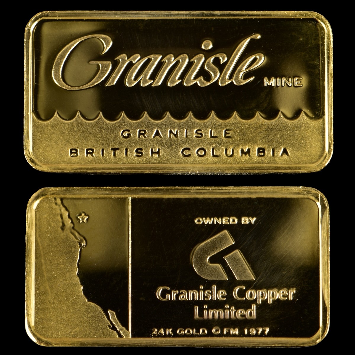 Franklin Mint 24K Gold Mine Ingots Collection