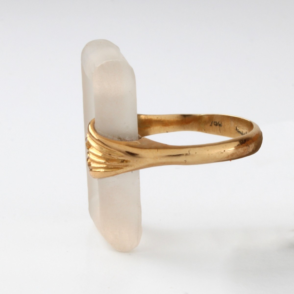 Art Deco Crystal and 18K Ring