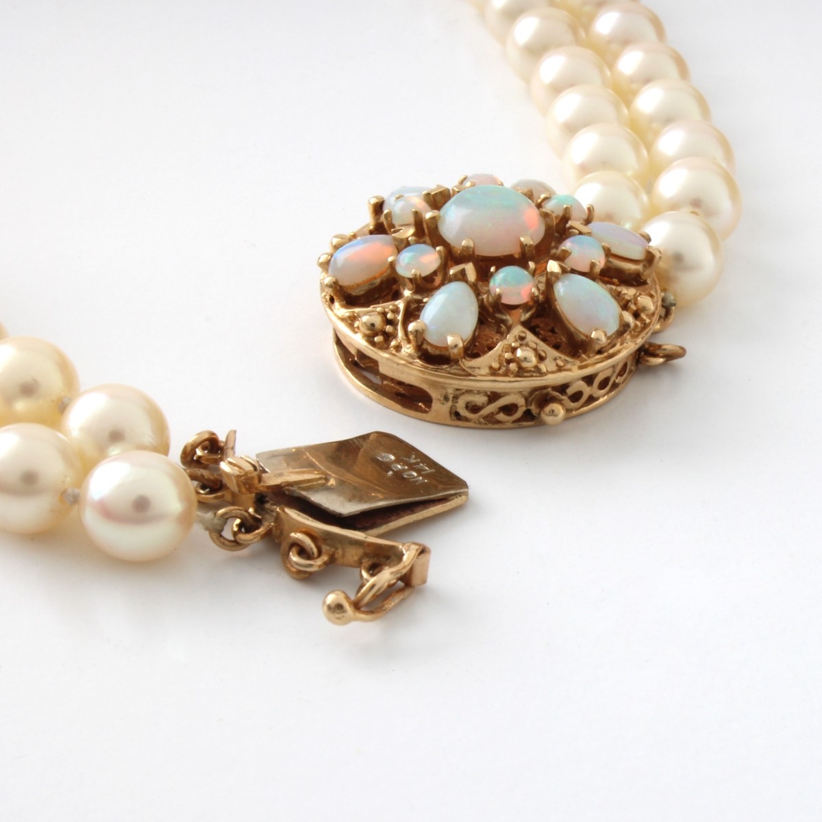 Pearl, Opal and 14K Necklace