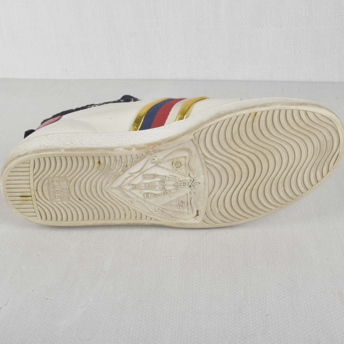 Womens Gucci White Leather Sneakers